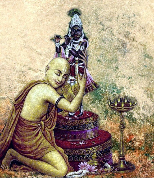 Chaitanya adorant Krishna