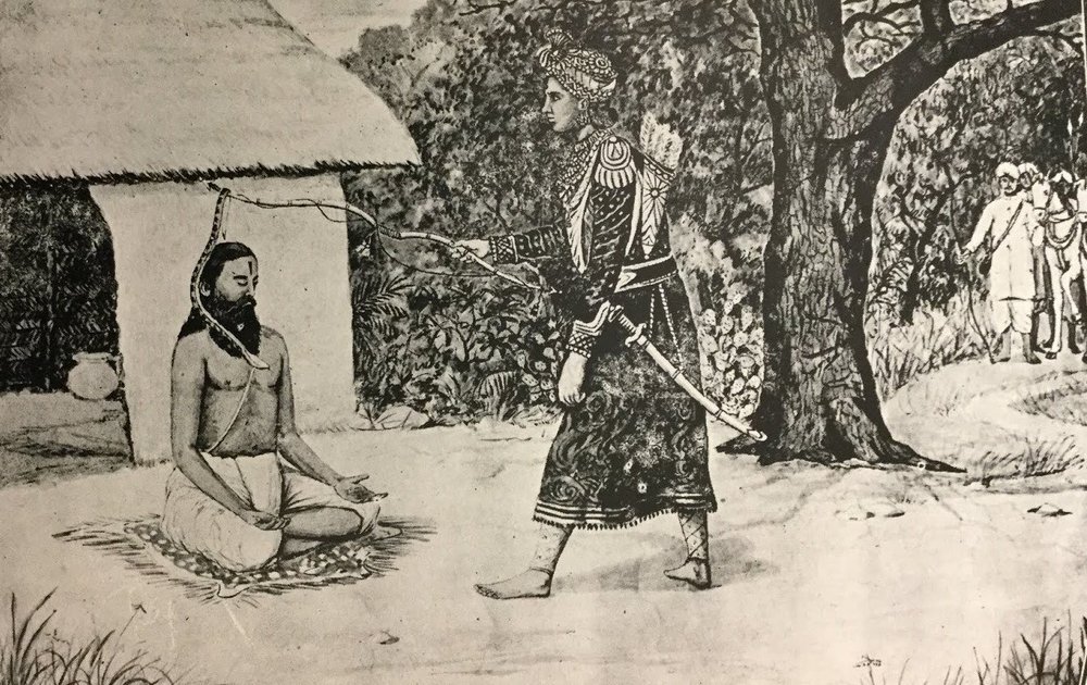Parikshit place serpent sur sage (2).jpg