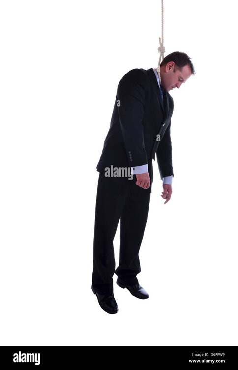 image-of-a-hanged-businessman-isolated-on-white-D6FFW9.jpg